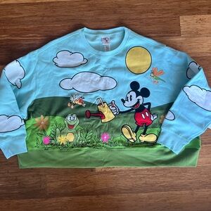 Disney Mickey Garden Sweatshirt SZ XL/1X